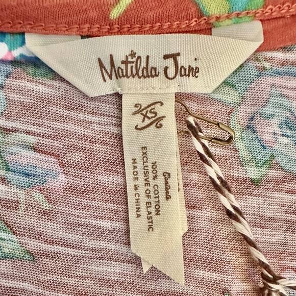 NWT Matilda Jane Tiered Dress Floral Women’s XS Look Frills Smocked Orange Boho - Picture 6 of 9